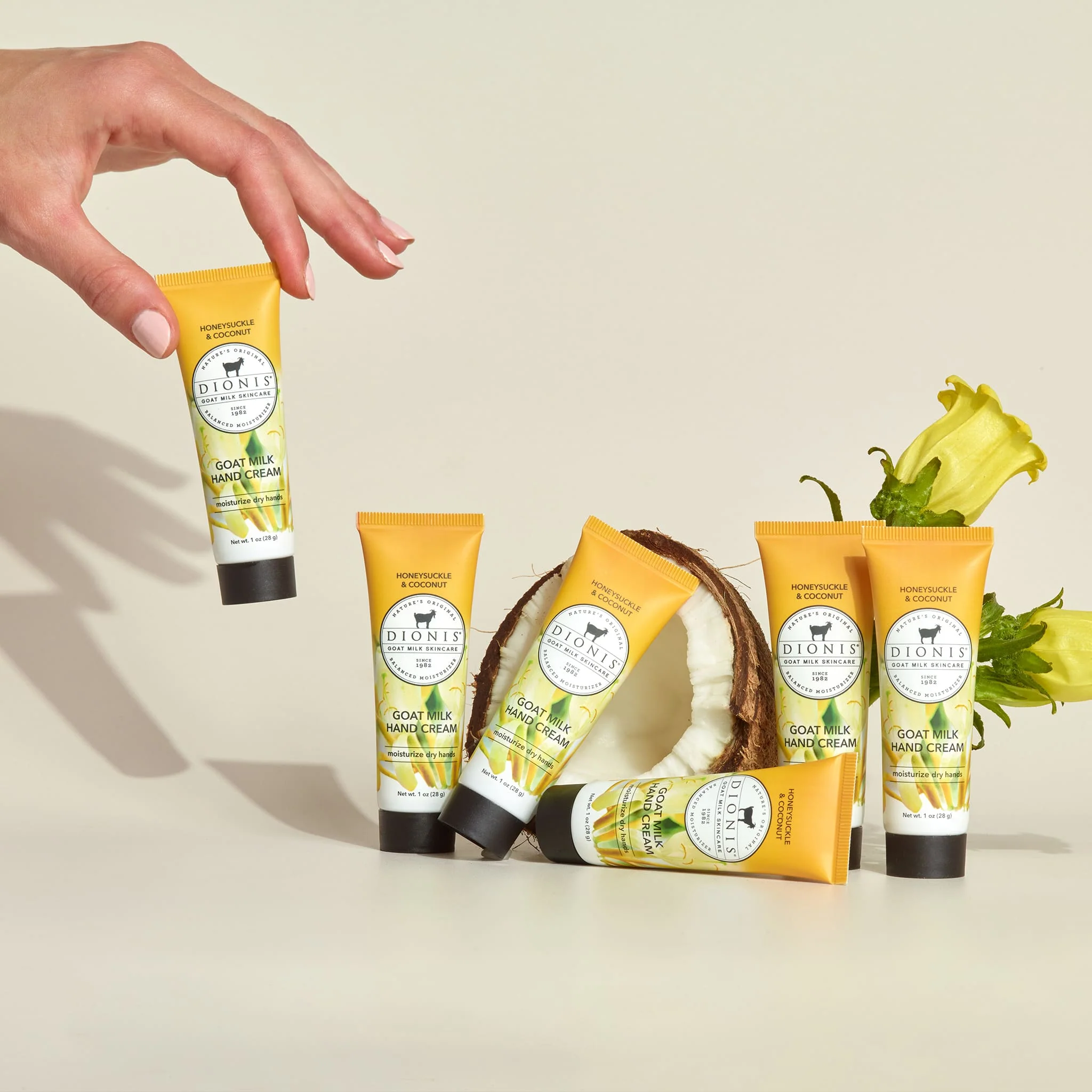 Honeysuckle & Coconut Goat Milk Hand Cream, Set of 6 - Image 3
