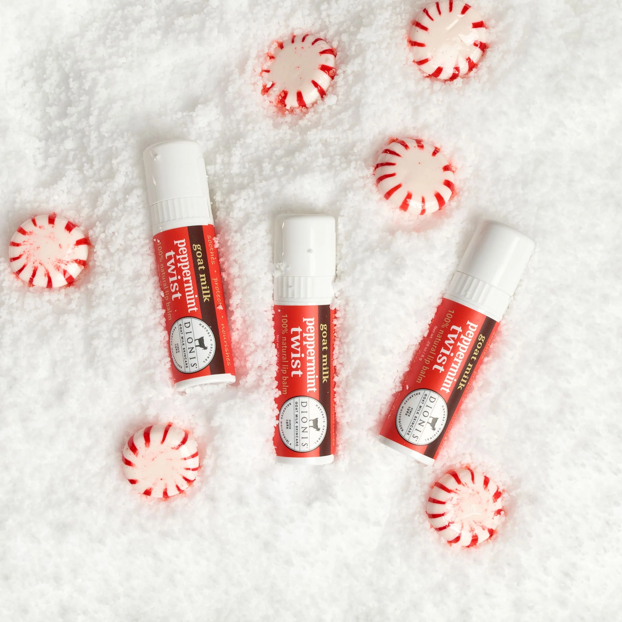 Peppermint Twist Goat Milk Lip Balm, Set of 3 - Image 3