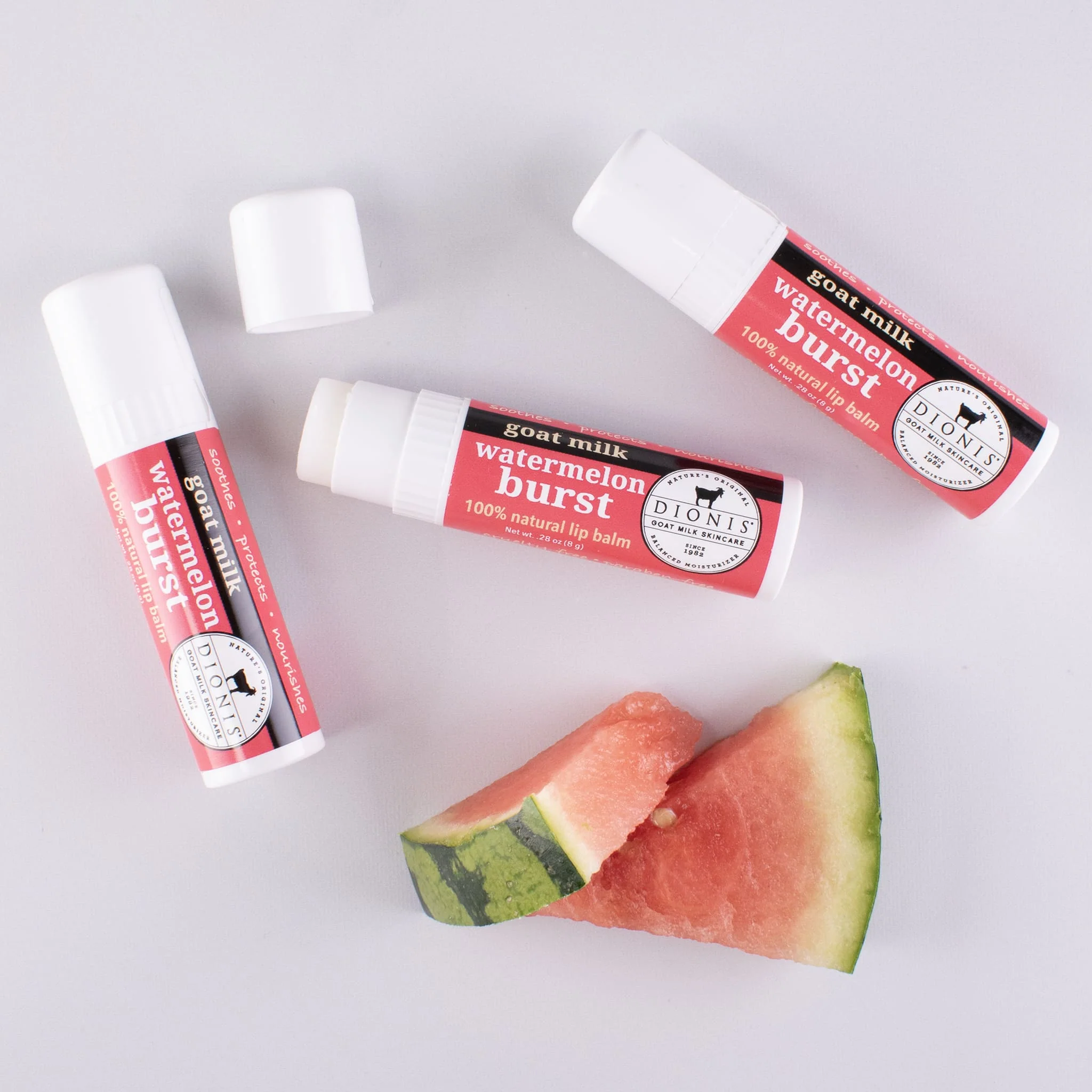 Watermelon Burst Goat Milk Lip Balm, Set of 3 - Image 2